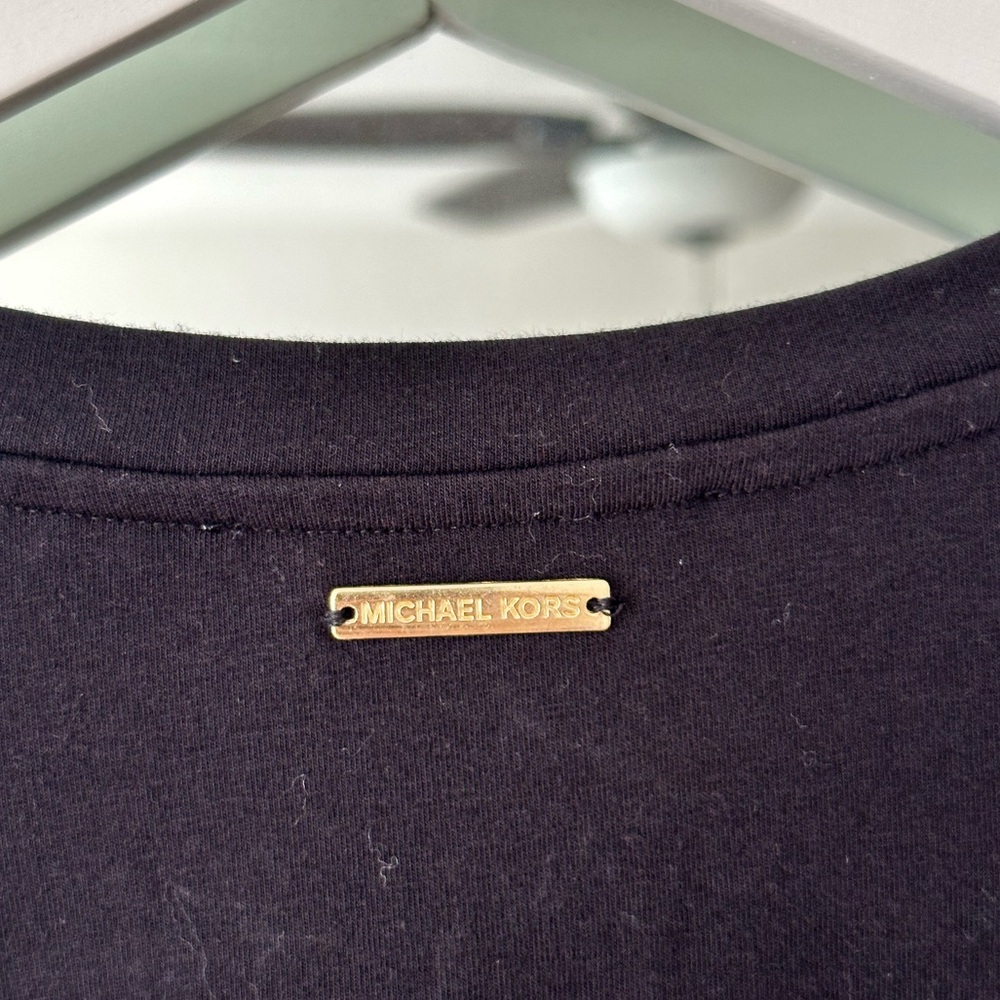 Michael Kors Black Crew Neck Tee Dress - Picture 6 of 7